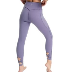 Free People Movement Solid Wave Rider Cutout Leggings in Blue Granite X-small